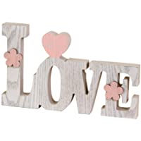 Mopec Decoración Love- Madera- Blanco- 3x20.5x12.2 cm